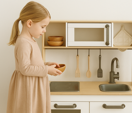 Aprende a aplicar el método Montessori en casa con cocinitas de madera. Fomenta la autonomía, la creatividad y el aprendizaje infantil desde la cocina.