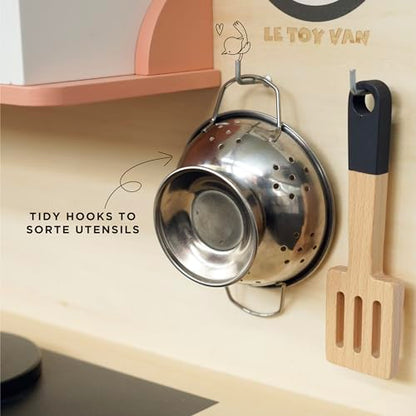 Cocina de juguete grande con utensilios de cocina