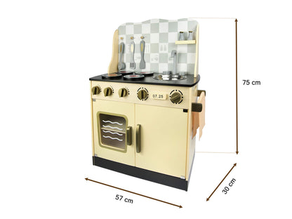 Cocina Madera Infantil De Juguete color Crema