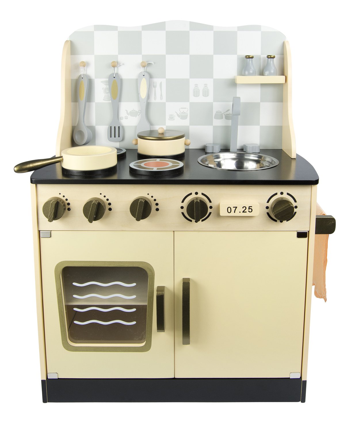 Cocina Madera Infantil De Juguete color Crema