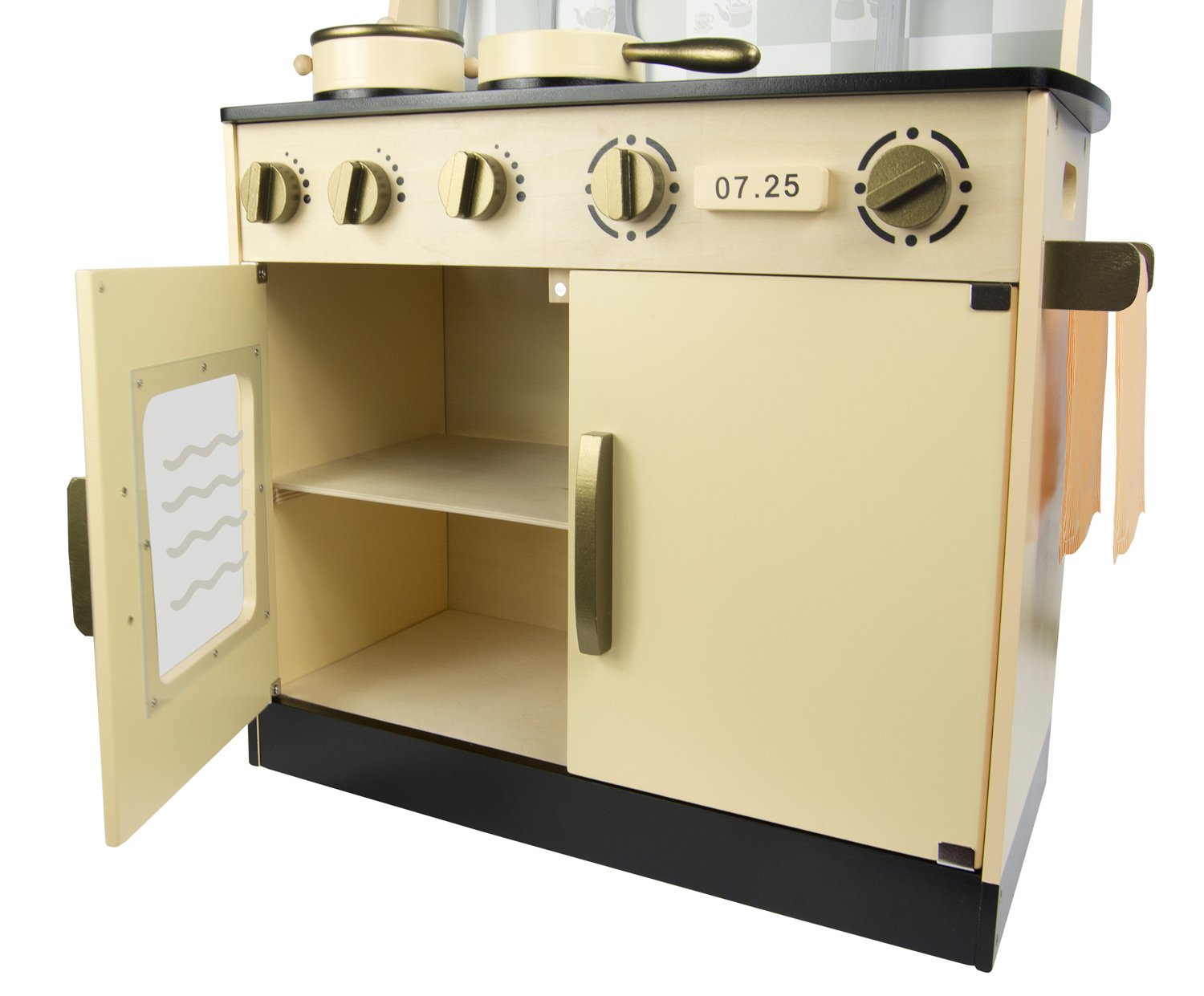Cocina Madera Infantil De Juguete color Crema