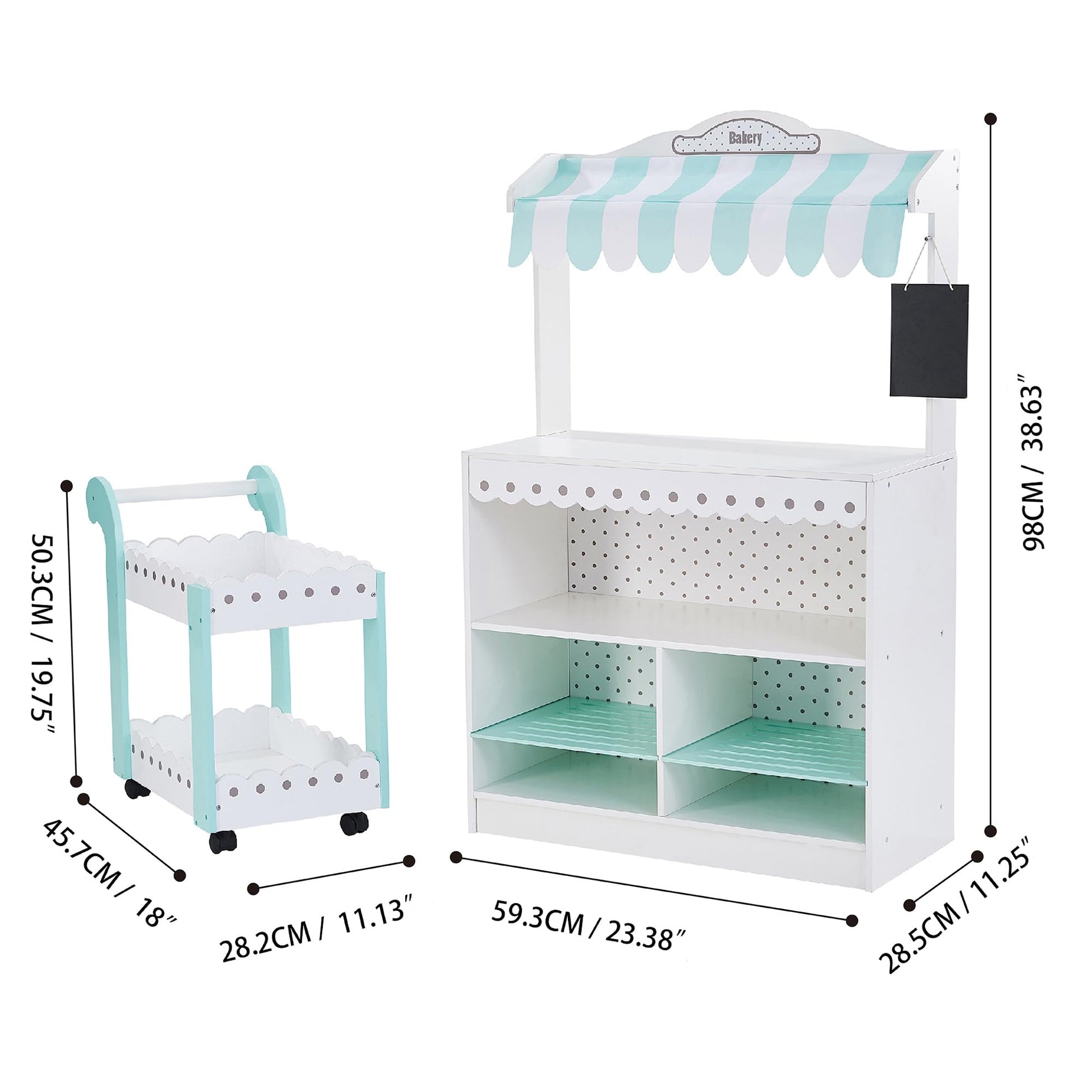 Panadería Teamson Kids de madera con accesorios educativos para niños