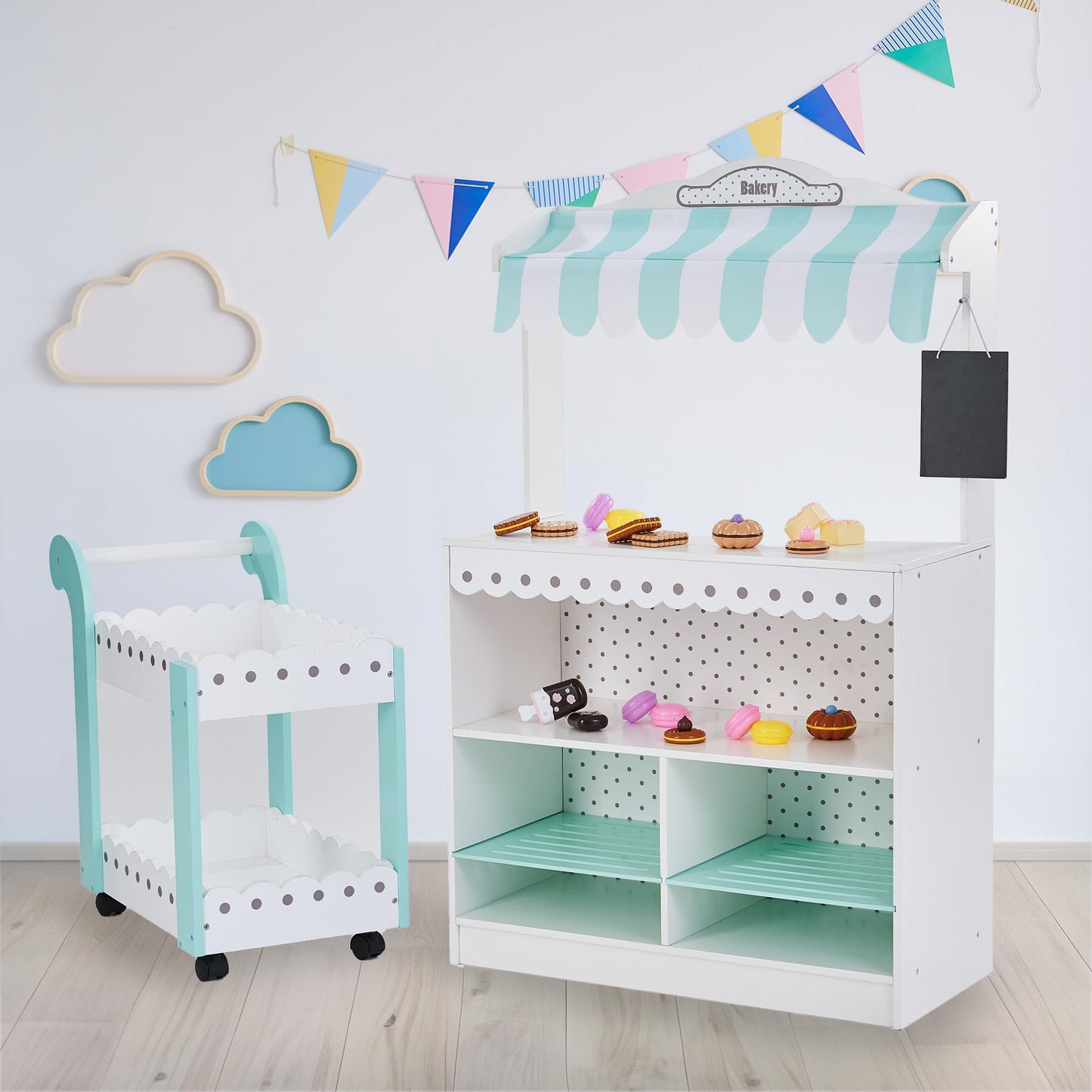 Panadería Teamson Kids de madera con accesorios educativos para niños