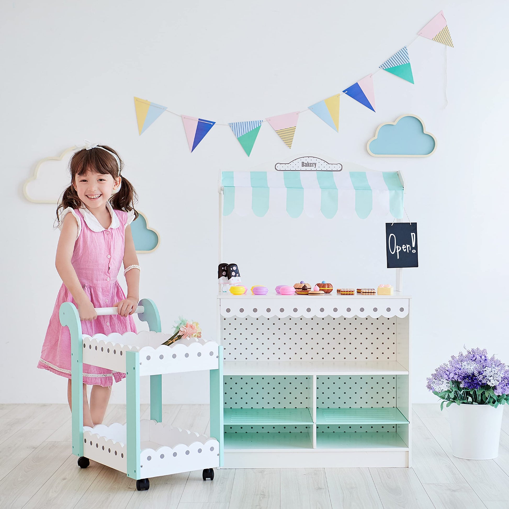 Panadería Teamson Kids de madera con accesorios educativos para niños