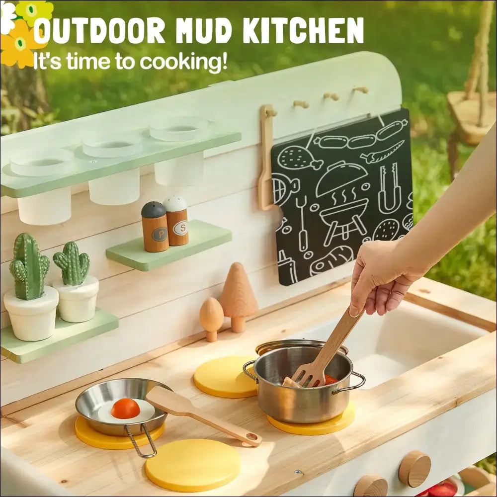 Cocina de barro Gigante para Niños Juguetes de Madera al Aire Libre - Juguete