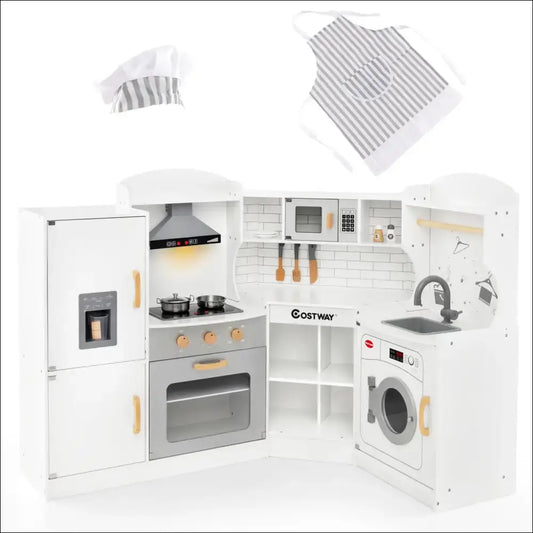 Cocina de juego con campana extractora y luces para niños pequeños fy32202es - Juguete