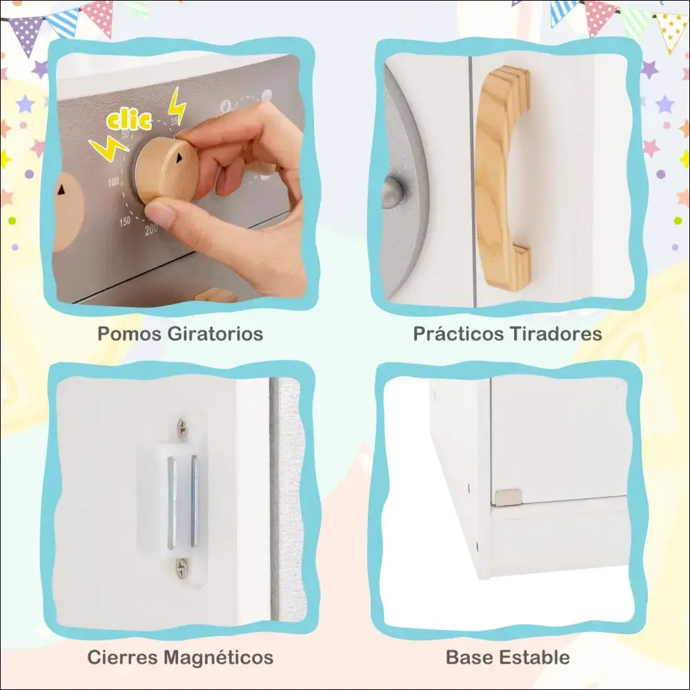 Cocina de juego con campana extractora y luces para niños pequeños fy32202es - Juguete