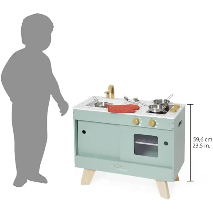 Cocina de Madera Loft Janod J06556 para pequeños chefs creativos - JUGUETE