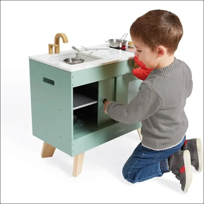 Cocina de Madera Loft Janod J06556 para pequeños chefs creativos - JUGUETE
