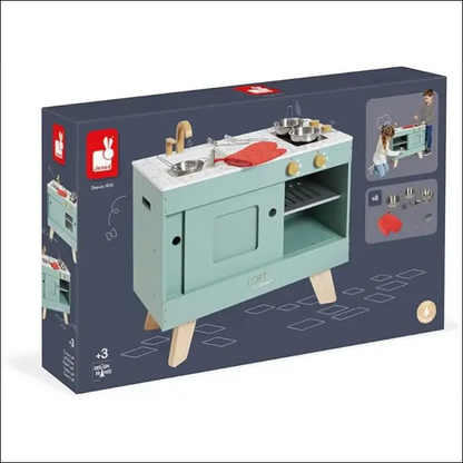 Cocina de Madera Loft Janod J06556 para pequeños chefs creativos - JUGUETE