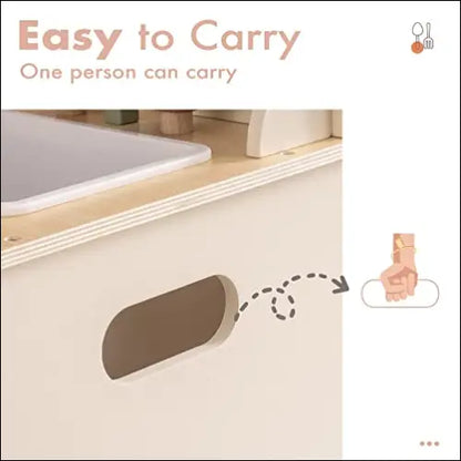 Mesa plegable de superficie blanca en Cocina de Pueblo Tradicional, set incluye cocinitas de madera