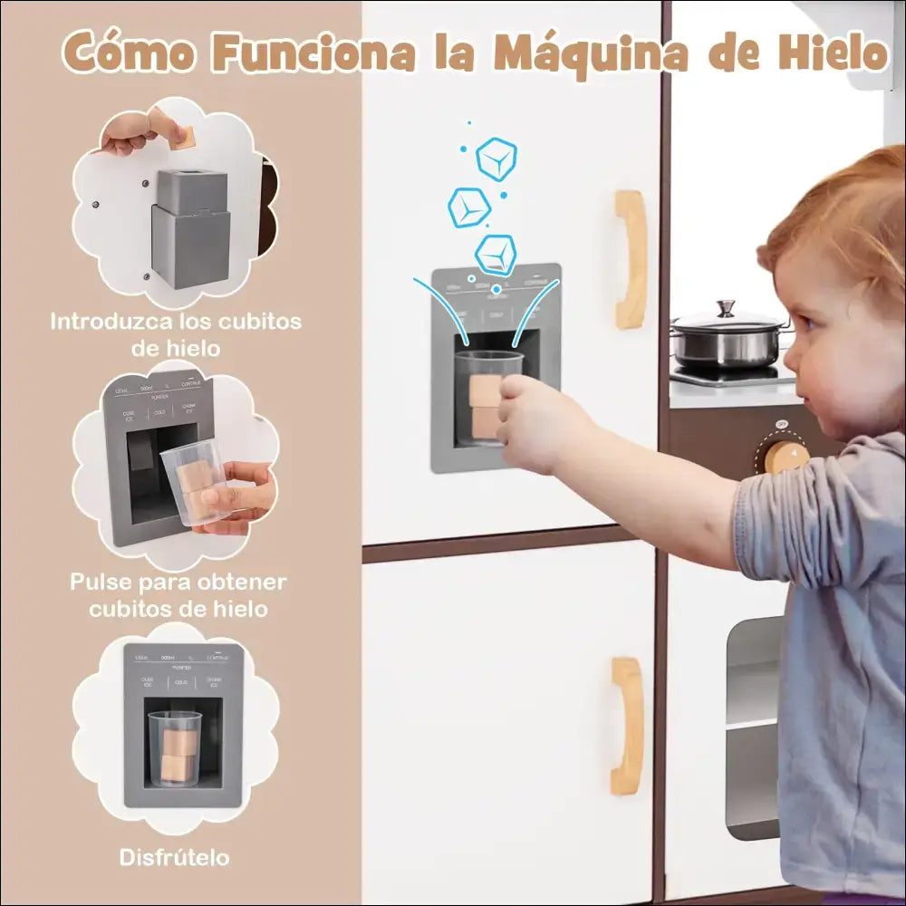 Cocina Infantil Costway con Efectos de Luz y Sonido Fy32204es - Juguete
