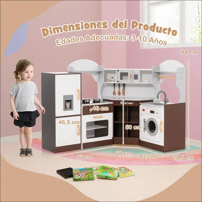 Cocina Infantil Costway con Efectos de Luz y Sonido Fy32204es - Juguete