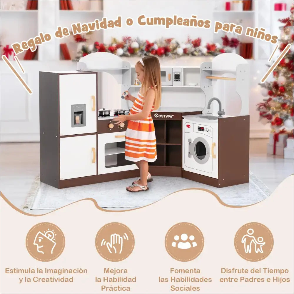 Cocina Infantil Costway con Efectos de Luz y Sonido Fy32204es - Juguete