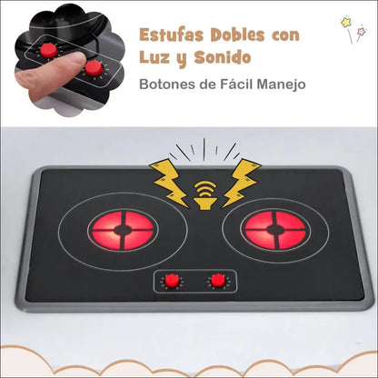 Cocina Infantil Costway con Efectos de Luz y Sonido Fy32204es - Juguete