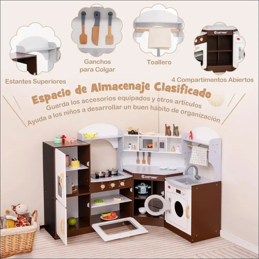 Cocina Infantil Costway con Efectos de Luz y Sonido Fy32204es - Juguete