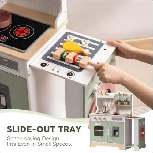 Cocina ROBUD con Accesorios para las Mejores Cocinitas de Madera para Niños - Juguete