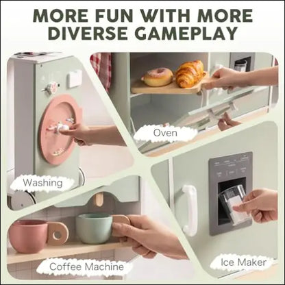 Cocina ROBUD con Accesorios para las Mejores Cocinitas de Madera para Niños - Juguete