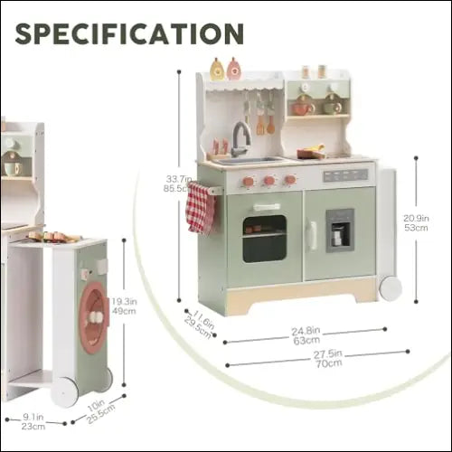 Cocina ROBUD con Accesorios para las Mejores Cocinitas de Madera para Niños - Juguete