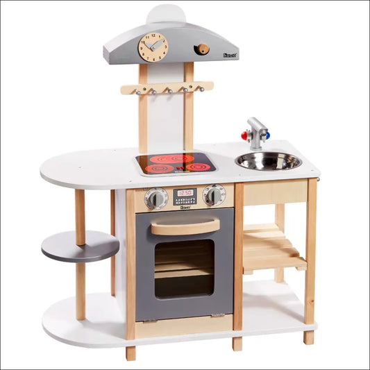 Cocinita de Madera Natural Howa Blanco para Jóvenes Chefs - Juguete