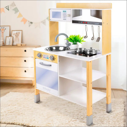 Cocinita Green Series con electrodomésticos y utensilios para niños encantadores