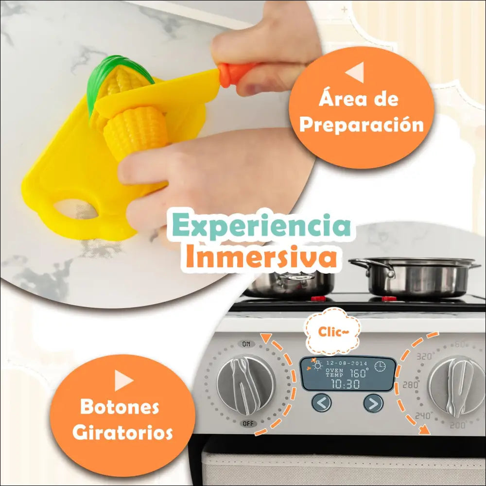 Cocinita Infantil COSTWAY con Sistema de Circulación de Agua Innovador - Juguete