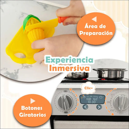 Cocinita Infantil COSTWAY con Sistema de Circulación de Agua Innovador - Juguete