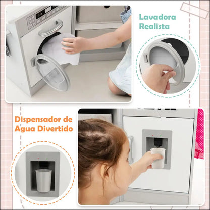 Cocinita Infantil COSTWAY con Sistema de Circulación de Agua Innovador - Juguete