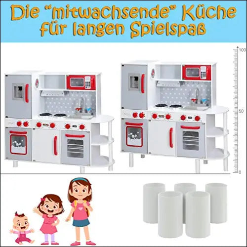 Cocinita Junior Chef de Spielwerk con módulos de cocina, electrodomésticos y accesorios