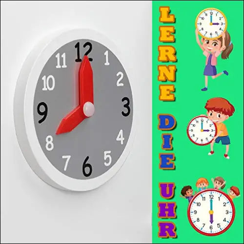 Reloj analógico de pared mostrando 8:00, parte de Cocinita Junior Chef