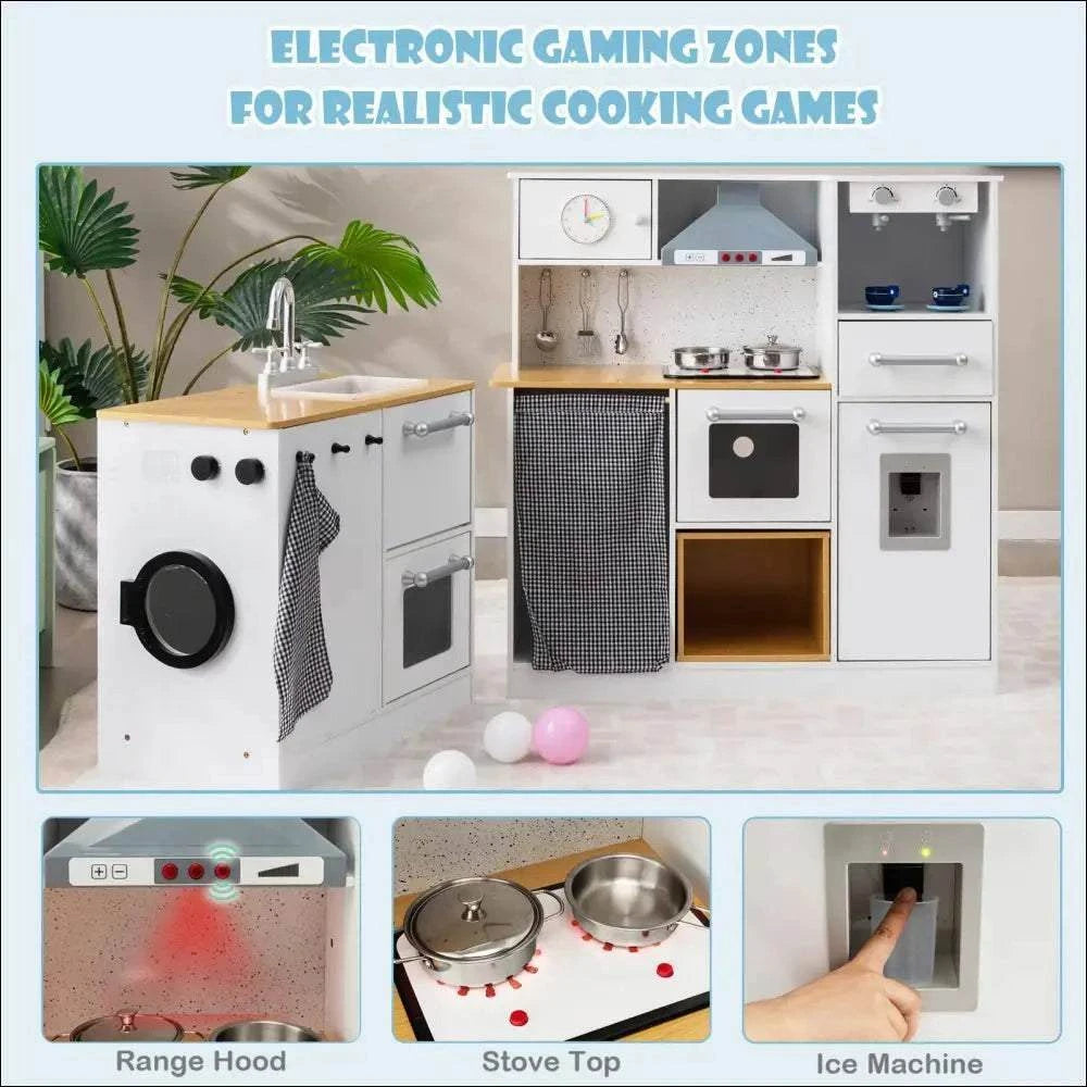 Mini cocina Cocinita Mágica HOMASIS con accesorios y luz, ideal para juegos creativos