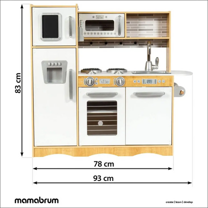 Cocinita Mamabrum con Luz LED, ideal para pequeños chefs, juguetes de madera para niños