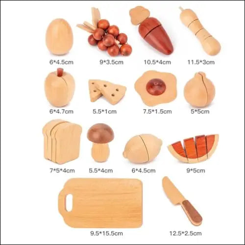 Cocinitas de Madera MagiDeal para Niños con Corte Realista y Brillante - Juguete