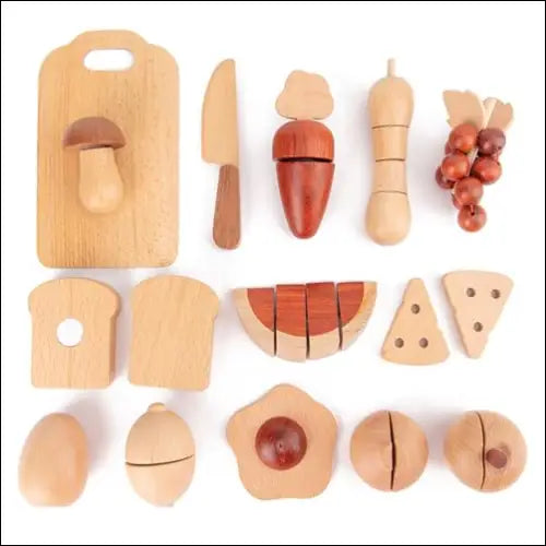 Cocinitas de Madera MagiDeal para Niños con Corte Realista y Brillante - Juguete