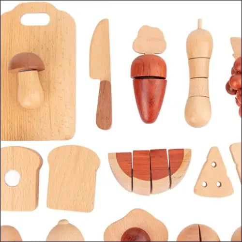 Cocinitas de Madera MagiDeal para Niños con Corte Realista y Brillante - Juguete