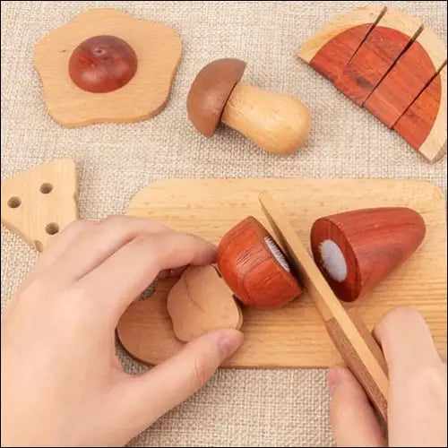 Cocinitas de Madera MagiDeal para Niños con Corte Realista y Brillante - Juguete