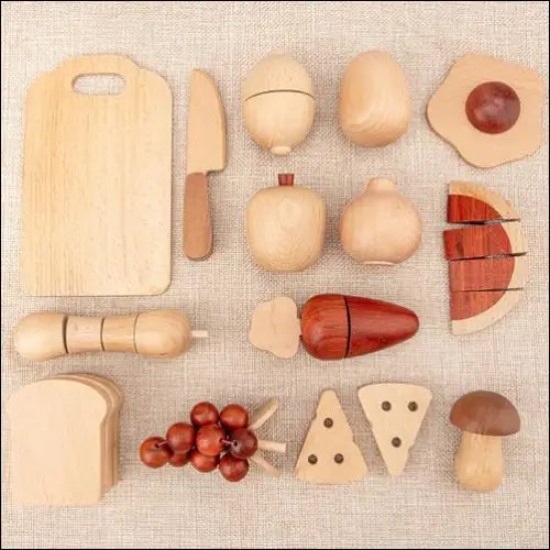 Cocinitas de Madera MagiDeal para Niños con Corte Realista y Brillante - Juguete