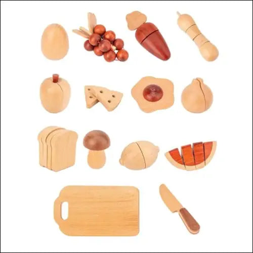 Cocinitas de Madera MagiDeal para Niños con Corte Realista y Brillante - Juguete