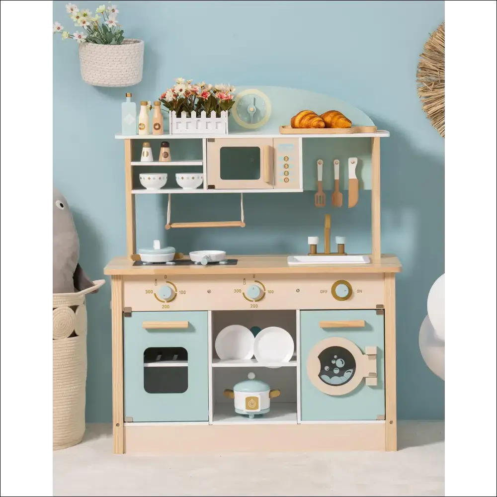 Robotime Divertido Robot Sonoro para Niños Pequeños en Cocinitas de Madera - Juguete